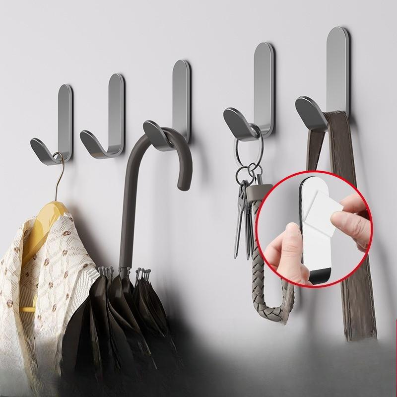 Iron Wall Hook - No-Drill Coat & Hat Hanger for Kitchen/Bathroom - Space Saving