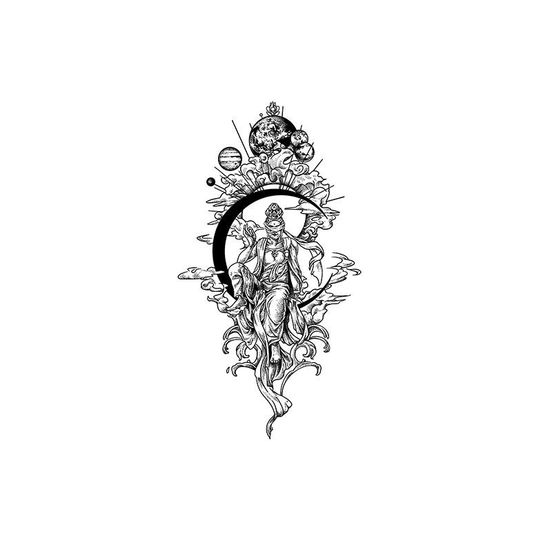 Herbal Half-Arm Tattoo Sticker, Waterproof And Wear-Resistant Natural Obedience, Keep The Pattern For 7-15 Days Qixi Festival