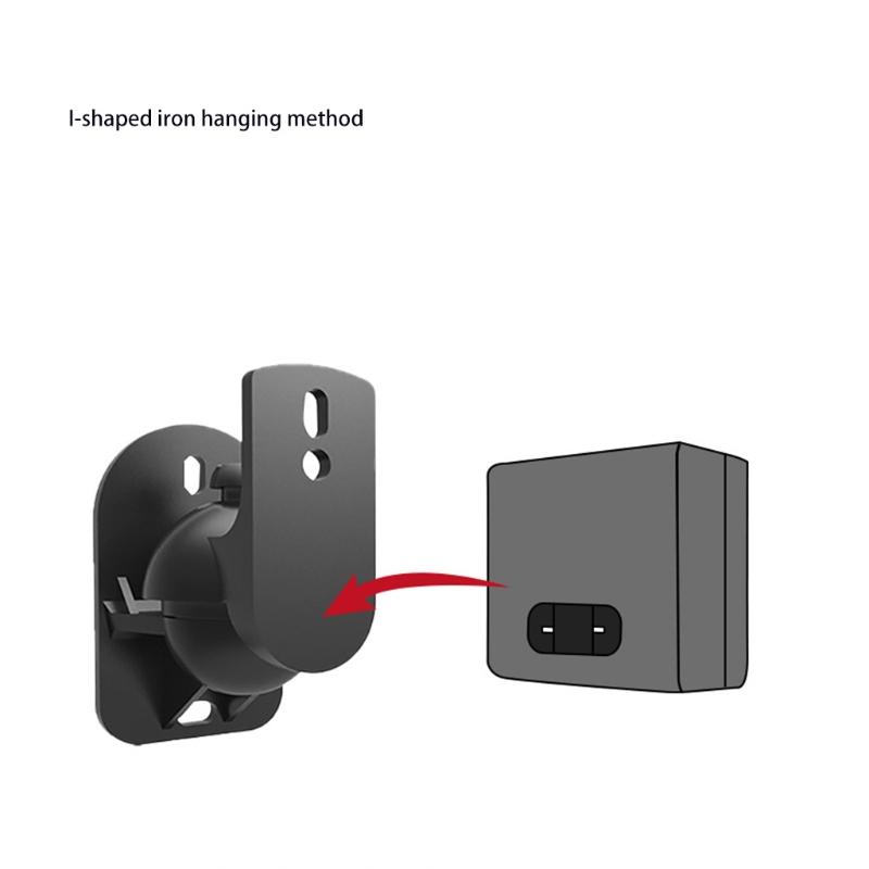 Universal Surround Small Satellite Ceiling Speaker Brackets 1Set Black Soundbar Wall mounting Brackets for Speakers