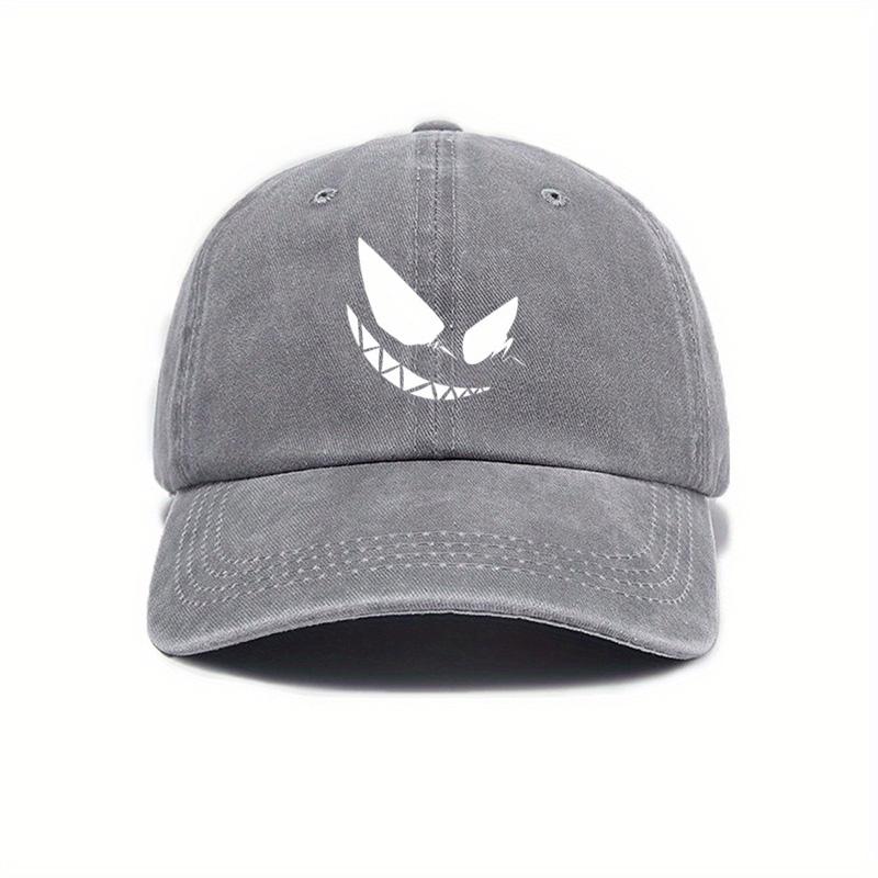 Washed Cotton Soft Top Daddy Baseball Cap Retro Distressed Denim Peaked Cap for Women