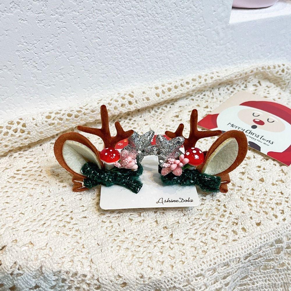 Weihnachtskostüm Verkleidung Kinder Haarspange Geweih Haarnadel Elch Haarreif Weihnachts-Kopfschmuck