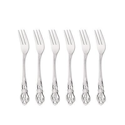 6Pcs Mirror Black Cake Forks Dinnerware Flatware Silverware Cutlery Set For Dessert Fruit Salad Forks Stainless Steel Tableware