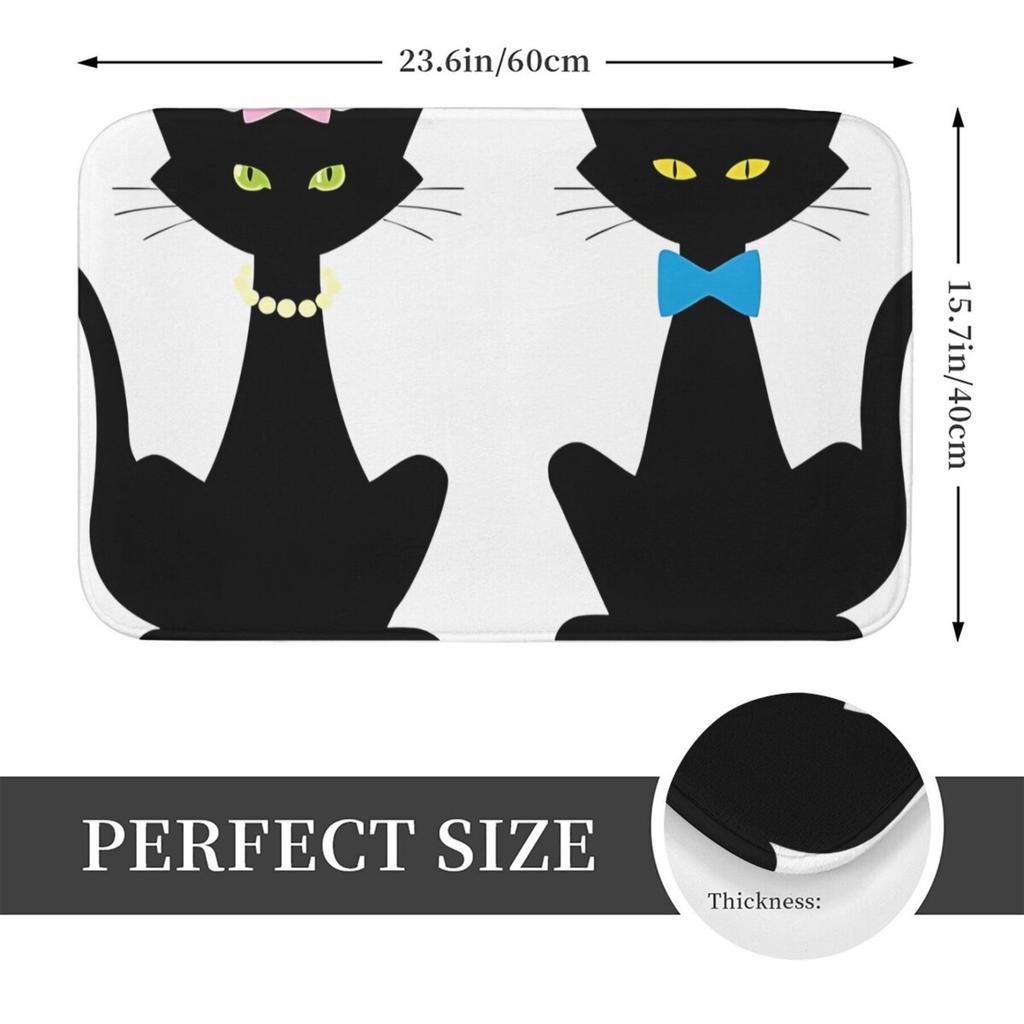 1pc Cat bathroom non-slip carpet Bedroom mat Entrance Doormat Home Decorative