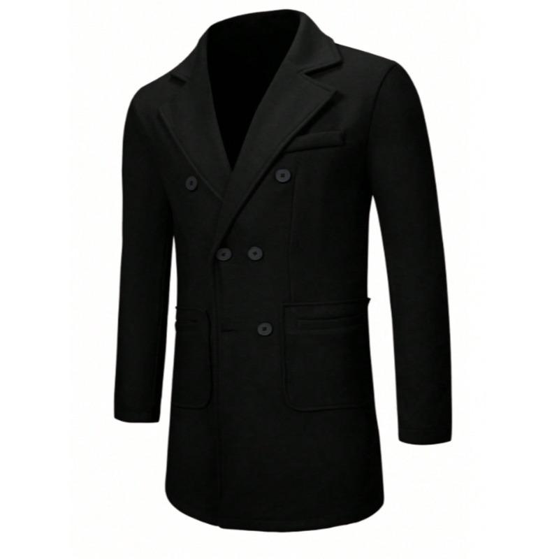 Autumn and Winter Men's Woolen Jacket Woolen Coat Casual Trench Coat