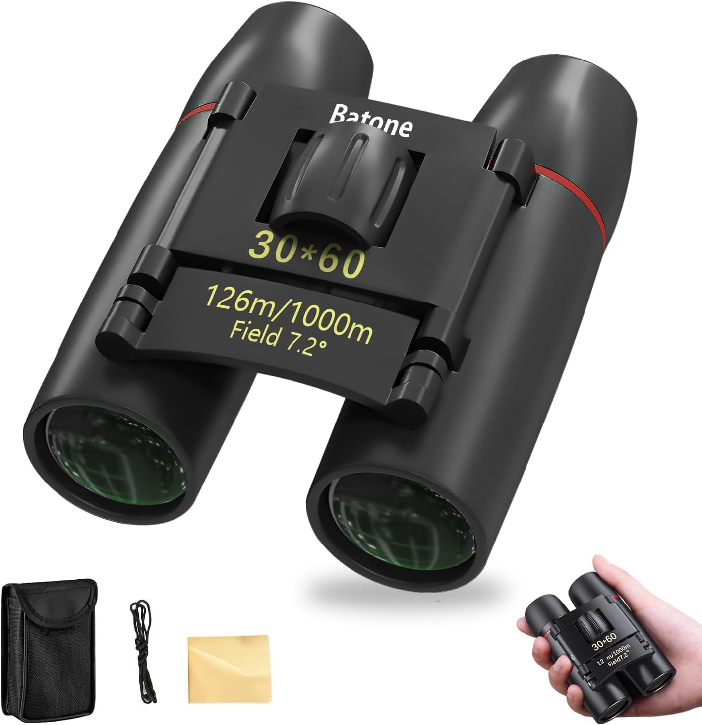

Batone Binoculars for Live 20x Opera Binoculars for Watching Ultra Perfect for Children and Binoculars to Carry in Your Suitable for Magnification чорний