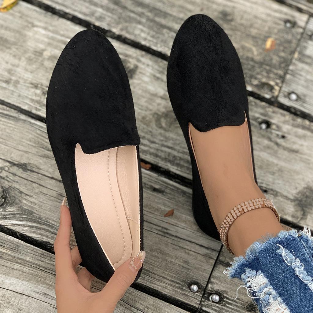 Fashion Fashionable Breathable Flat Shoes for Women with Soft Soles Pointed Tips Casual Simple Comfortable Flat Bottomed Boat Shoes