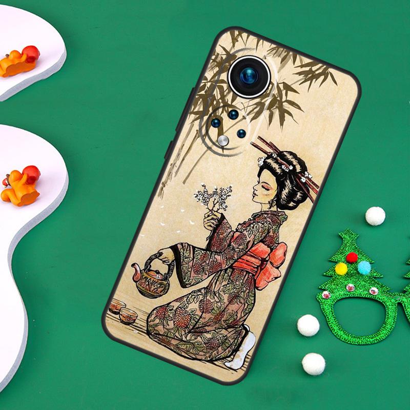 Japanese Wave Art Case For Honor Magic 7 Pro 6 5 50 70 90 200 Lite X9b X9a X8a X8b X7a X6a X8 X9 X9c Cover