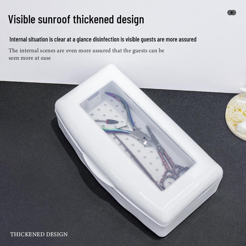 Nail Disinfection and Sterilization Box with Alcohol Filter