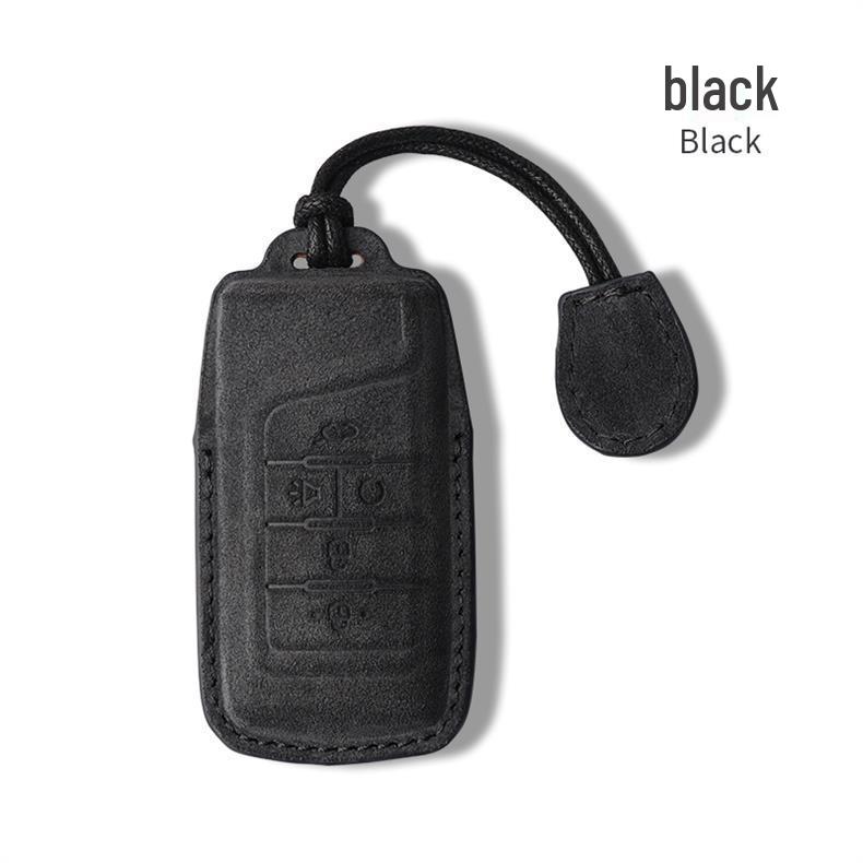 Compatible Key Case for GAC AION Y & Trumpchi GS Models (GS3, GS4, GS5, GS6m) with Suede Shell and Buckle Design