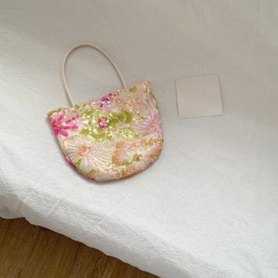 2025 neue Frühlingstasche Damen Blumenstickerei Pailletten Handtasche Lässig Vielseitig Frisch Schulter Umhängetasche