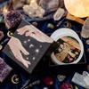 Gentle Universe Tarot Deck 78 Pcs Round Circular Tarot Cards Watercolor Art Witchcraft in Rigid Box, Double-embossed 8.8*8.8cm