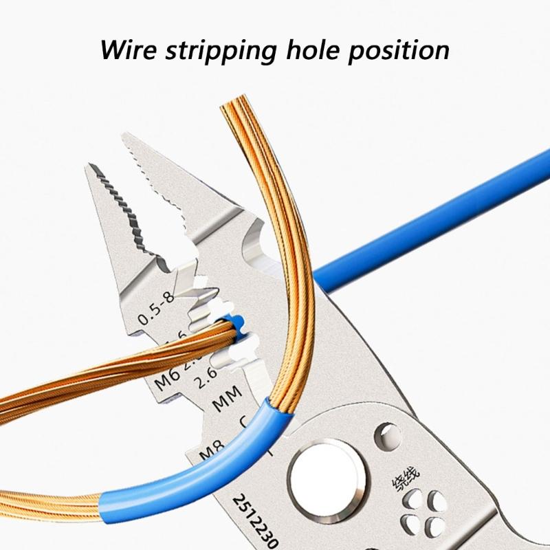 Digital Display Electrician Pliers Multifunctional Wire Stripper With Voltages Tester And Foldable Design For DIY Projects