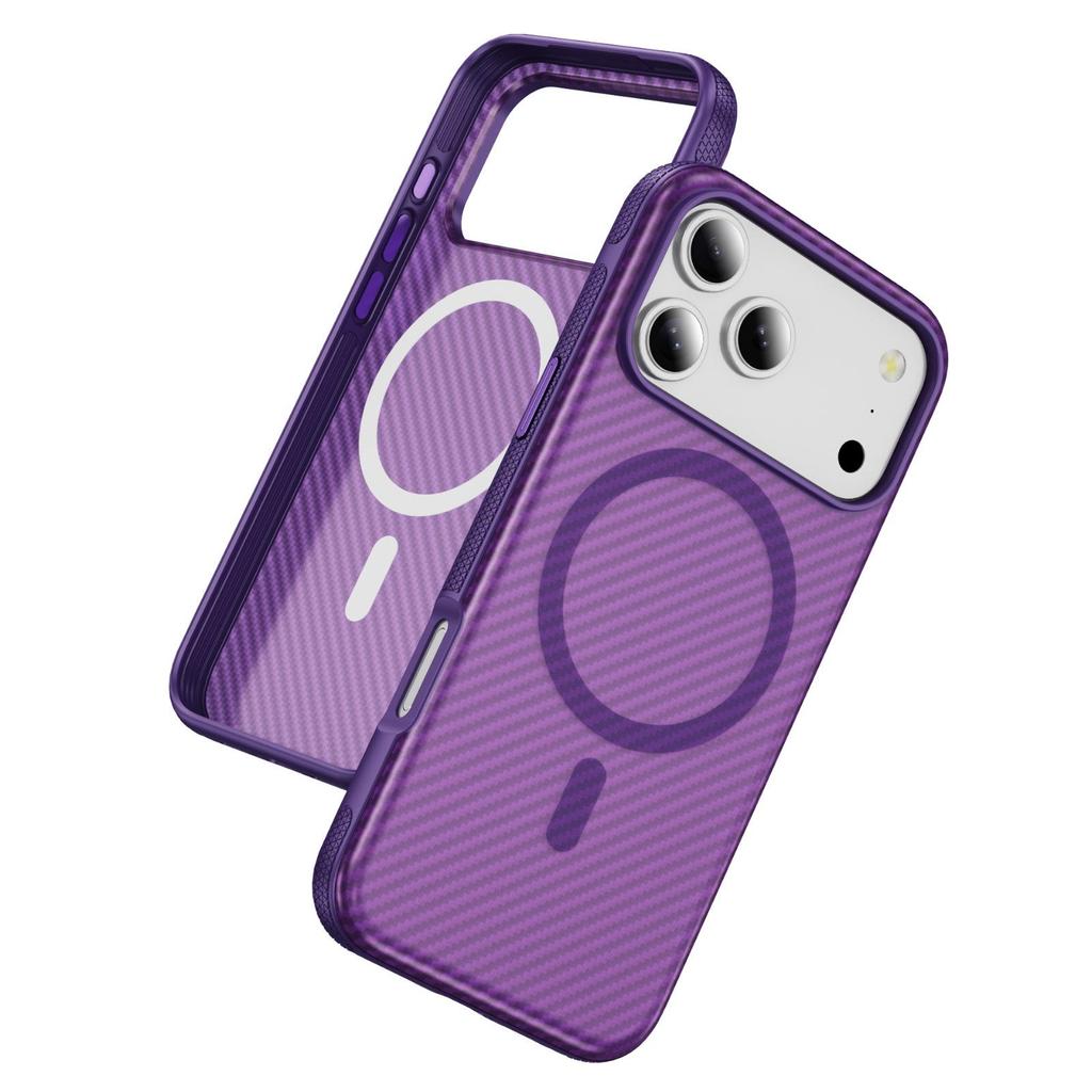 Carbon Fiber Magnetic Support Case for Apple iPhone 17 Pro Max