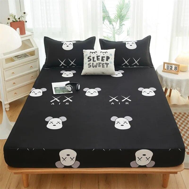 Double Bed Fitted Sheet Quilting Bedspread On The Bed Woven Air-Permeable Mattress Cover Single Bed Cover Bed with Pillowcases