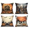 Halloween Haunted Pumpkin Pillowcase Printed Polyester 45x45cm Throw Pillowcover Decorative Sofa Cushion Pillowslip Home Decor
