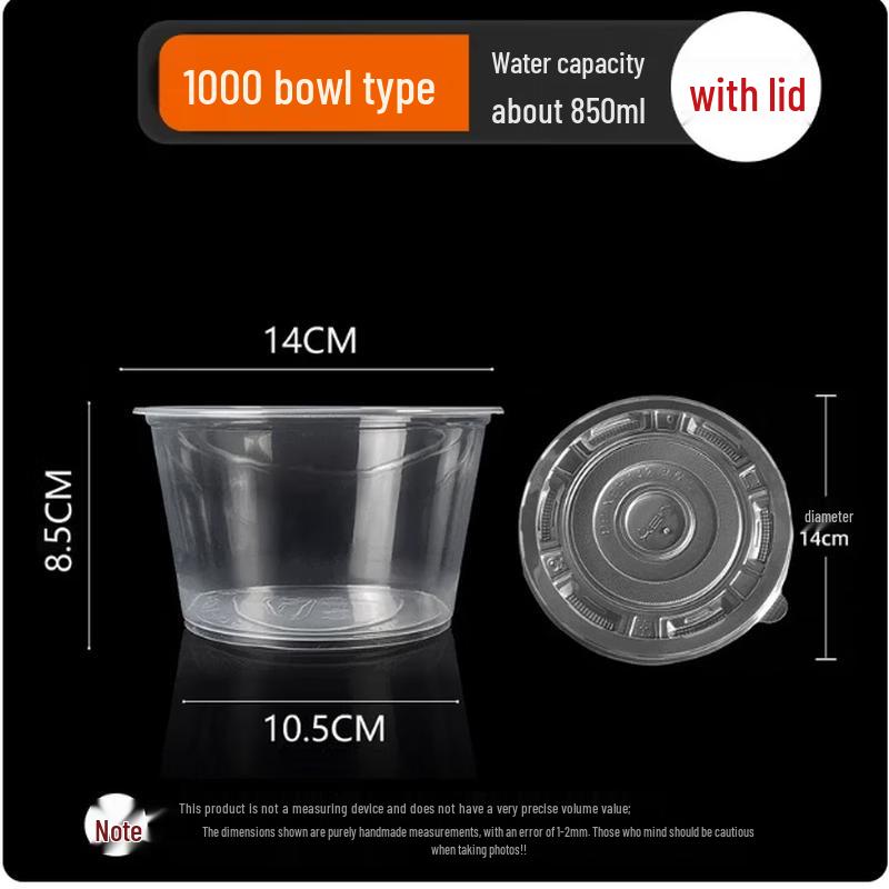 Xingduo Thickened Disposable Food Grade Plastic Round Bowls with Lids