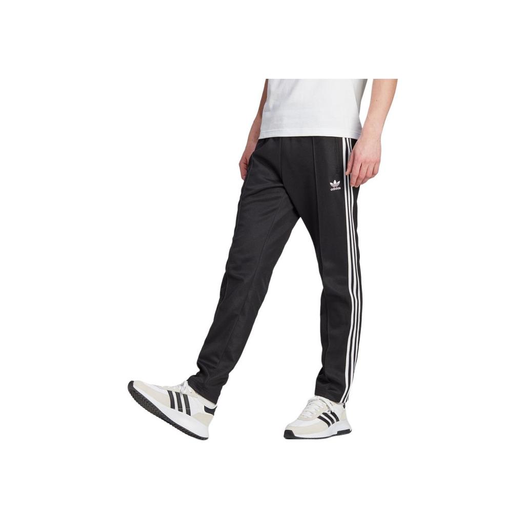 adidas Pantalones Deportivos de Punto con Estampado de Logotipo de Raya Lateral Beckenbauer para Hombre Parte Inferior Negro Clásico ll5764