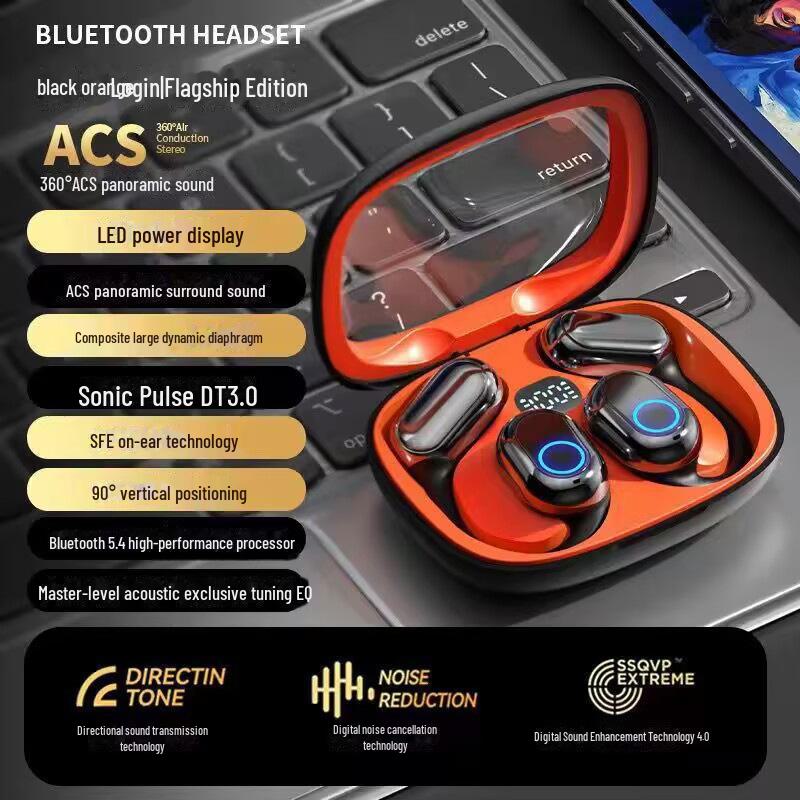 

TH25 Наушник Bluetooth 5.4: Удобная, высококачественная, с длительным сроком службы батареи универсальная модель темно-оранжевого