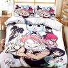 3D Anime Fairy Tail Bedding Set Bed Three-piece Set Duvet Cover Single Double Bed Queen Size Duvet Cover Set Adult Boys Bedroom