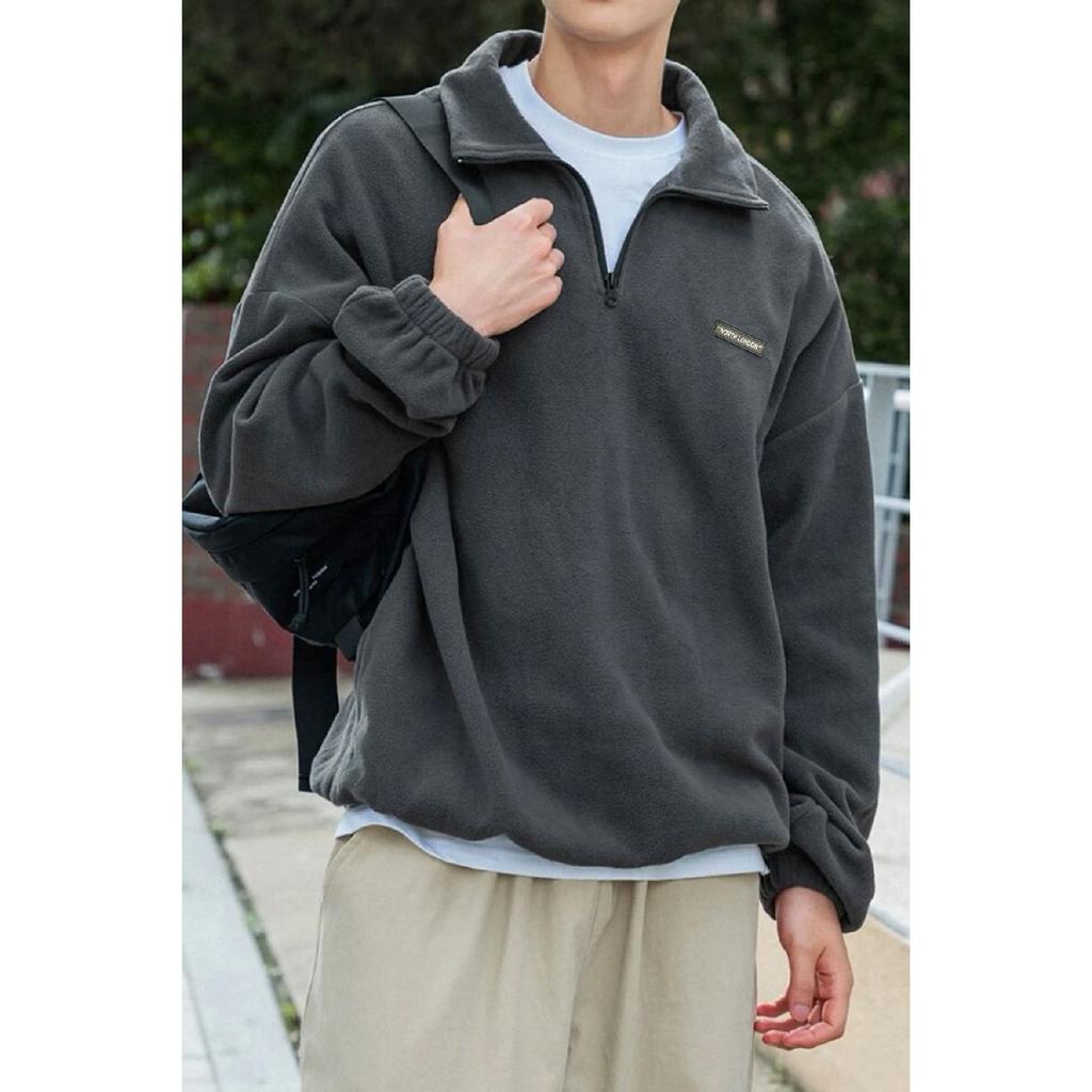 Купить Мужская толстовка оверсайз Polar антрацитового цвета | Joom