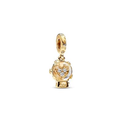 Heart Snowflake Snow Globe Pendant Women Pendant Gold Copper Silver 762825C01