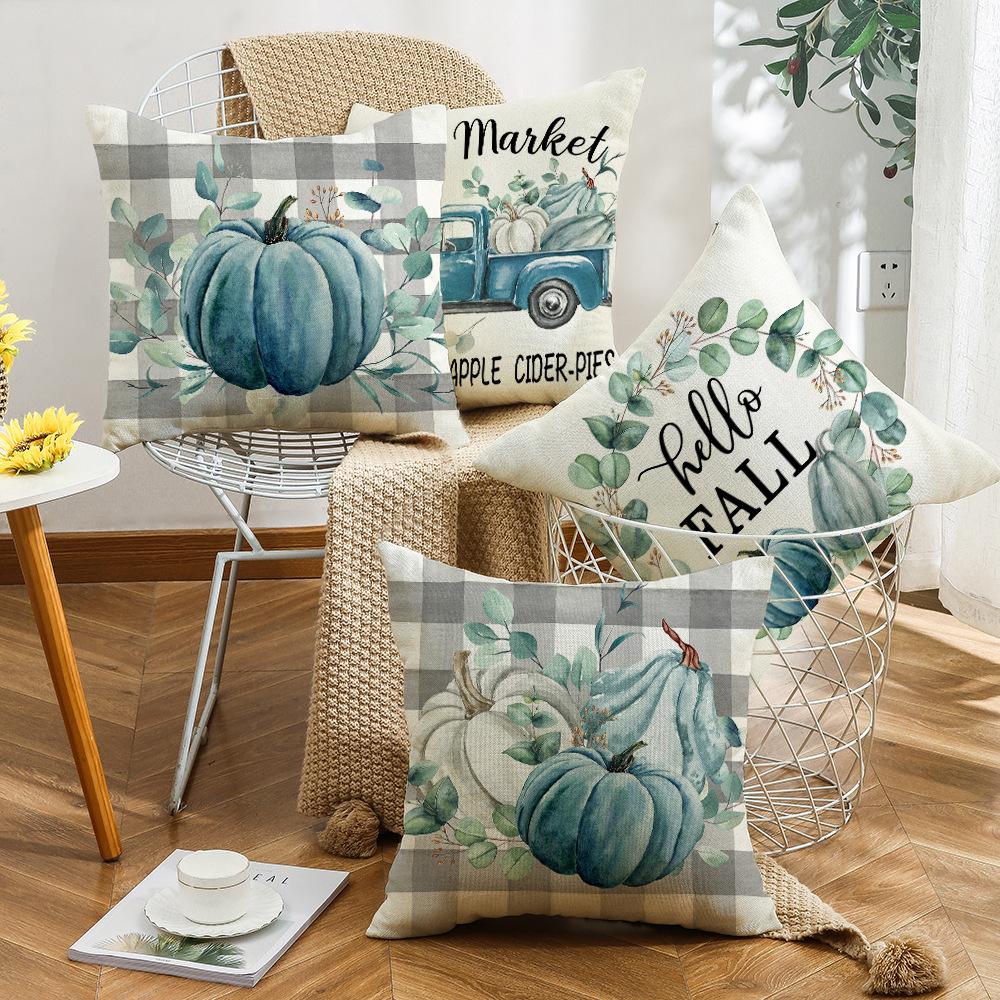New Autumn Pumpkin Car Linen Pillow Home Furnishings Nordic Sofa Pillow Cover