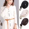 Women Retro Bohemia Woven Belts Female Classic Slender Braided Thin Belt Ladies Thin Braid Waist Belt for Dress