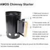 Charcoal Ignition Barrel Carbon Stainless Steel Rapid Fire Starter Can Outdoor Chimney Starter for Camping Cooking Barbecue BBQ