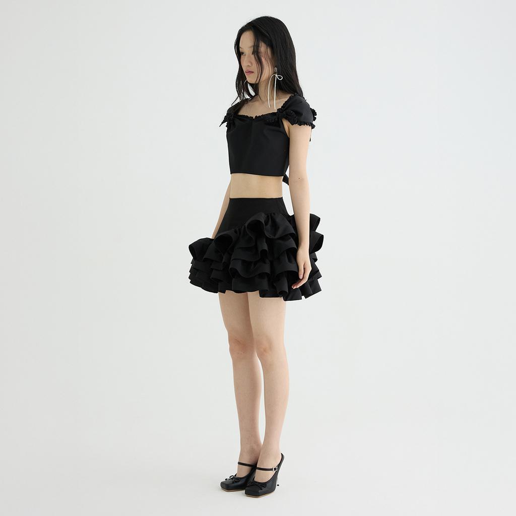 Leobyui Sliding Cake Skirt Black