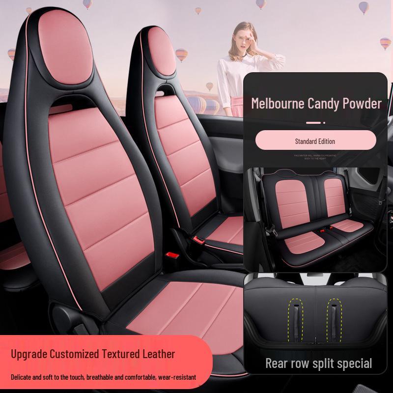 Hongguang Mini Originale Auto Textur Vier Jahreszeiten Vollumfassend 5-Sitzer Leder Sitzbezug