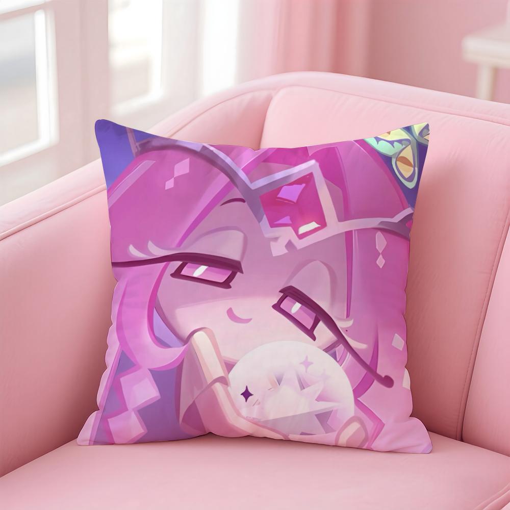 C-Cookie Run K-Kingdom Cushion Cover Home & Car Multi-Scene Pillow Cover - Reversible, Soft & Durable for Daily Use