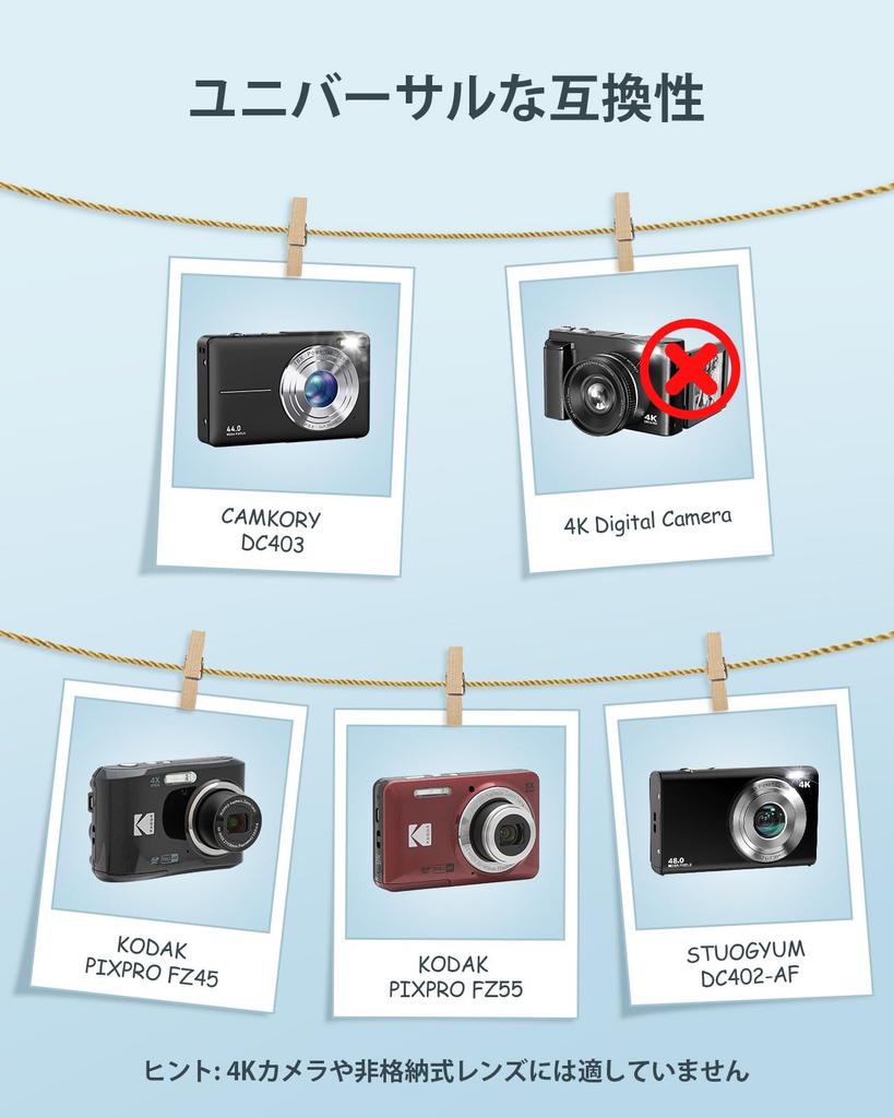 Compact, protective digital camera case for KODAK PIXPRO FZ55/FZ45, CAMKORY DC403 FHD 1080P, and STUOGYUM DC402-AF (black).