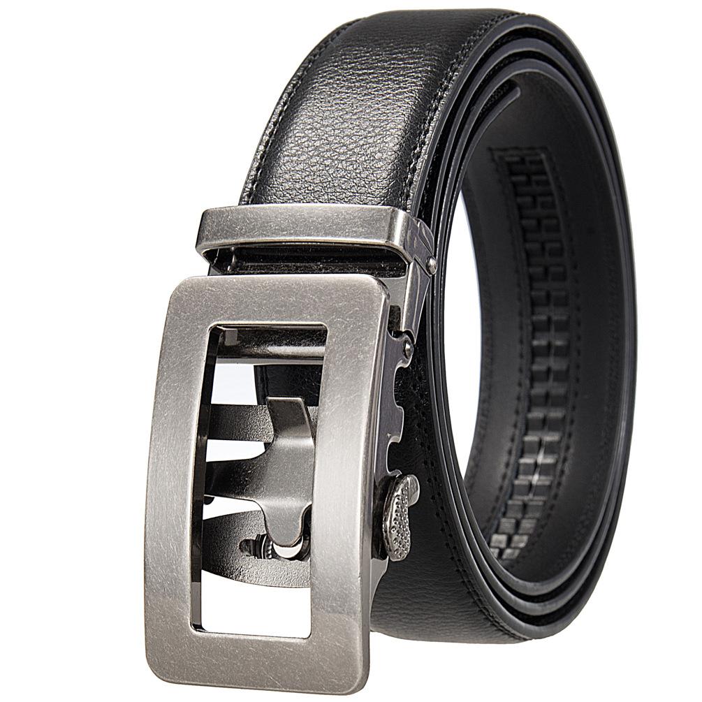 1Pcs Two-Layer Cowhide Automatic Buckle Belt, Men'S Belt, Business Belt Ly35-0838-1