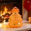 Stretchy Tree Toy Mini Christmas Squeeze Toy Stress Relief Glitter Xmas Fidget Clear Shape for Adults Kids Party Favor Squeezable