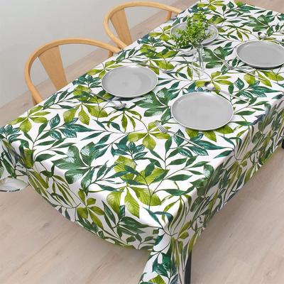 STYLE Decor Tablecloth, Laminated Vinyl, Waterproof, Nordic Style, 140cm X 210cm, Botanical Leaf Design, W4800820