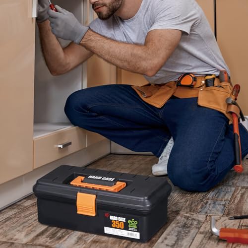 Iris Ohyama Tool Box Hard Case 350 Eco Black [Width approx. 35 x Depth approx. 19 x Height approx. 14 cm]