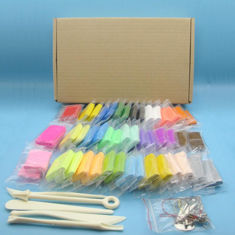 

Экологически чистый набор полимерной глины 24 цвета (1000г) с Инструментами и Аксессуарами