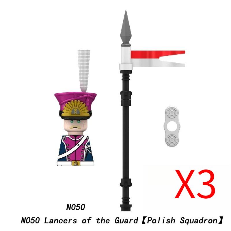 MOC Militar Medieval Guerra Napoleônica Blocos de Construção Exército Britânico Francês Infantaria Cavalaria Figura de Soldado Brinquedo de Peças