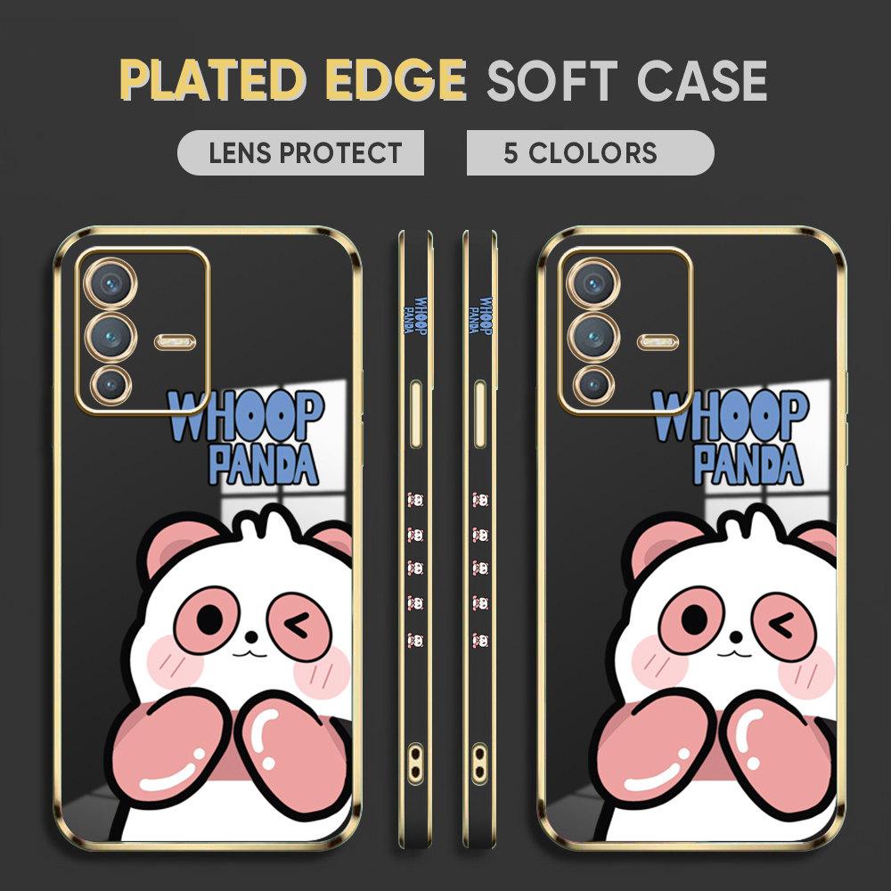 For Honor 90 70 50 X7a X9a P30 Pro P40 Lite Infinix Hot 40i 30i Vivo Y22 Y18 V30 Pro V40 Cartoon Cute Panda Soft Plated TPU Phone Case