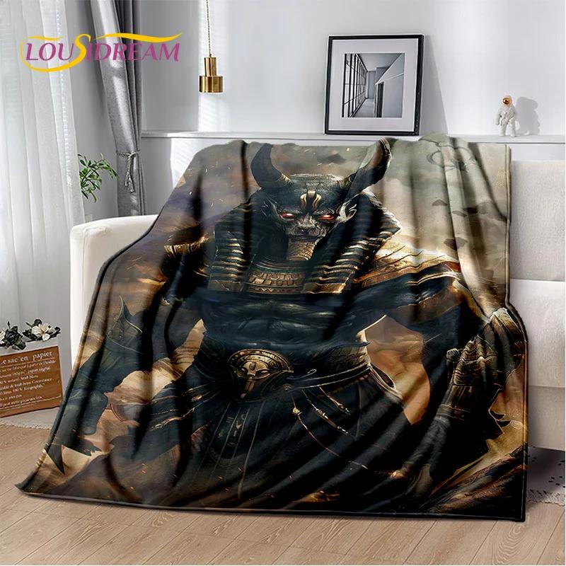 3D Ancient Egypt Death Anubis Pharaoh Horus Mythology 2025 Soft Blanket,Soft Throw Blanket for Home Bedroom Bed Sofa Cover Child