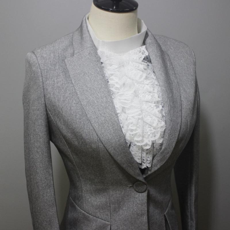 Viktorianisch Kolonial Jabotkragen Steampunk Rüschenspitze Abnehmbarer Falscher Kragen Hemdfront Krawatte Halloween-Kostüm