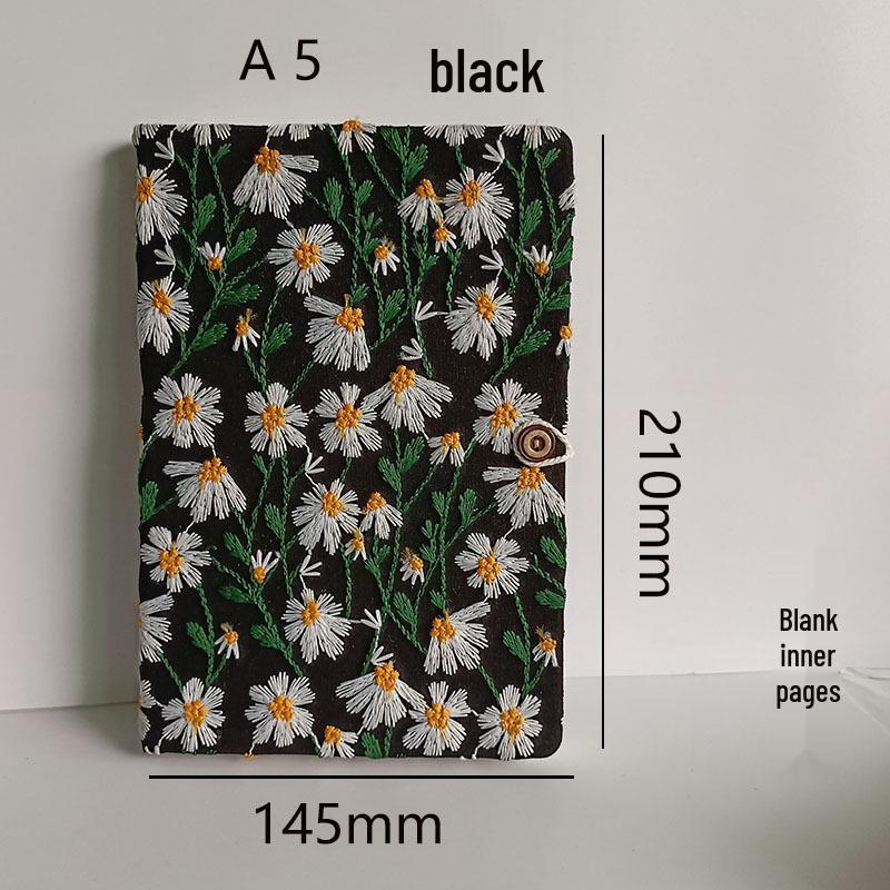A6 Embroidery Cloth Notebook: Student Planner & Diary