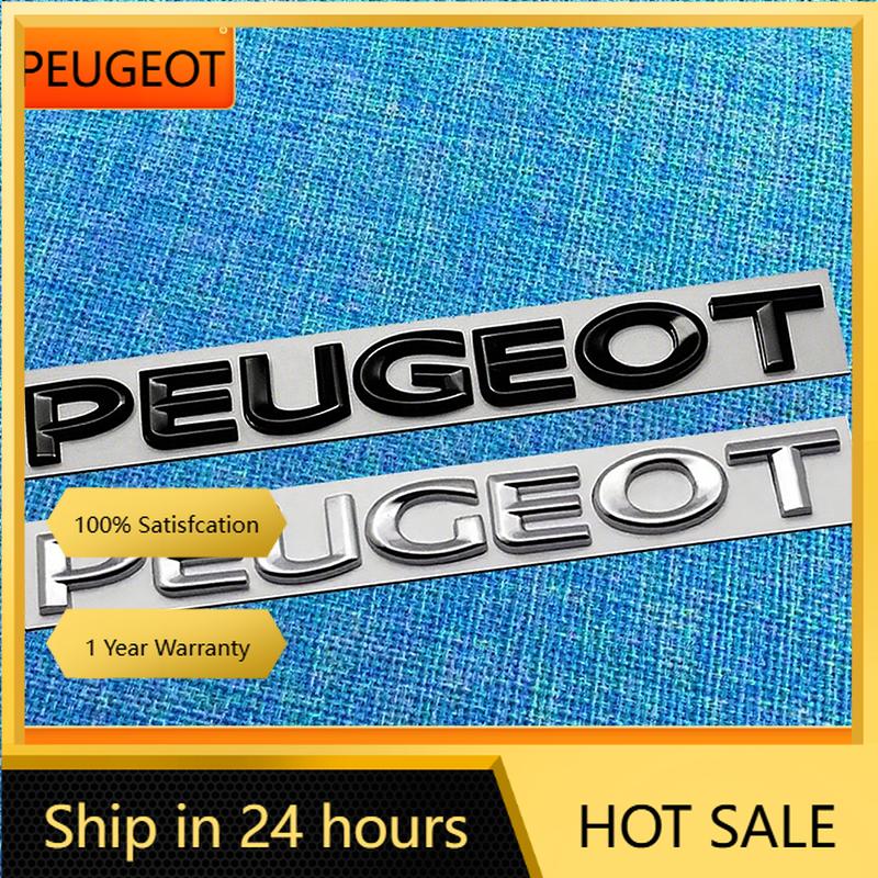 Autoaufkleber 2025 Heiß 1 Stück Auto Heckklappe 3D Emblem PEUGEOT Buchstabenaufkleber Zubehör für Peugeot 206 307 308 3008 207 208 407 4
