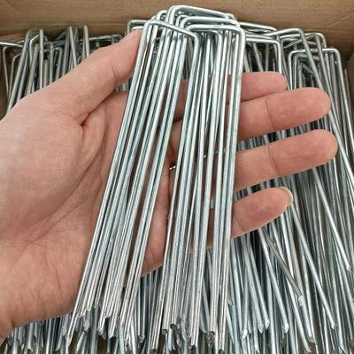 Heavy-Duty Galvanized Steel U-Type Garden Staples for Landscape Staking and Weed Barrier