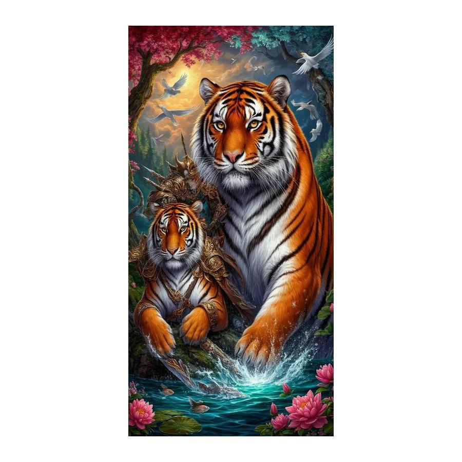 Forest Tiger Large Size Diamond Painting New Collection Wild Animals Diy Full Square Round Drill Rhinestone Embroidery Mosaic Cross Stitch Kits