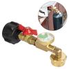 Propane Refill Adapter with Valves Pressure Gauge Easy to Use Durable Adapter