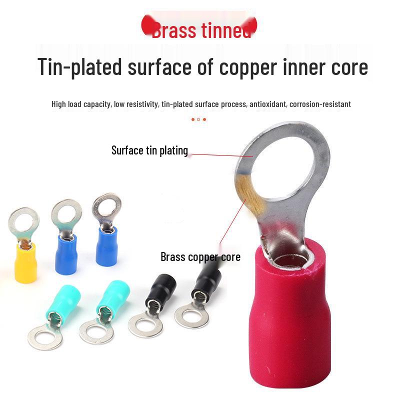Flame Retardant Insulated Copper O-ring Terminal Lug