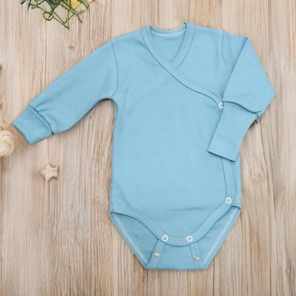 Growing Bodysuit For Boys 74/80 Long Sleeve 100% Cotton Manufacturer Blue