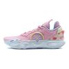 Li Ning All City 12 Résistantes au Glissement, Résistantes à l'Abrasion, Soutien, Légères, Rebond Chaussures de Basketball Homme Rose ABAU015-3