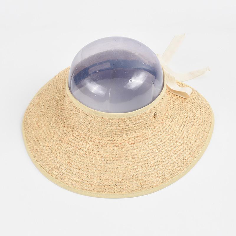 

USPOP Women Sun Hats Natural Raffia Straw Hats Bowknot Wide Brim Beach Hats 56-58 cm бежевий